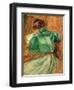 La Liseuse Verte-Pierre-Auguste Renoir-Framed Art Print
