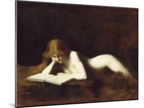 La liseuse-Jean Jacques Henner-Mounted Giclee Print