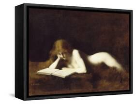 La liseuse-Jean Jacques Henner-Framed Stretched Canvas