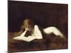 La liseuse-Jean Jacques Henner-Mounted Giclee Print