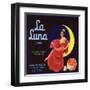La Luna Brand - Garden Grove, California - Citrus Crate Label-Lantern Press-Framed Art Print