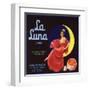 La Luna Brand - Garden Grove, California - Citrus Crate Label-Lantern Press-Framed Art Print