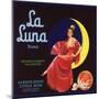 La Luna Brand - Garden Grove, California - Citrus Crate Label-Lantern Press-Mounted Art Print