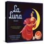 La Luna Brand - Garden Grove, California - Citrus Crate Label-Lantern Press-Stretched Canvas