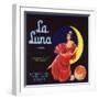 La Luna Brand - Garden Grove, California - Citrus Crate Label-Lantern Press-Framed Art Print