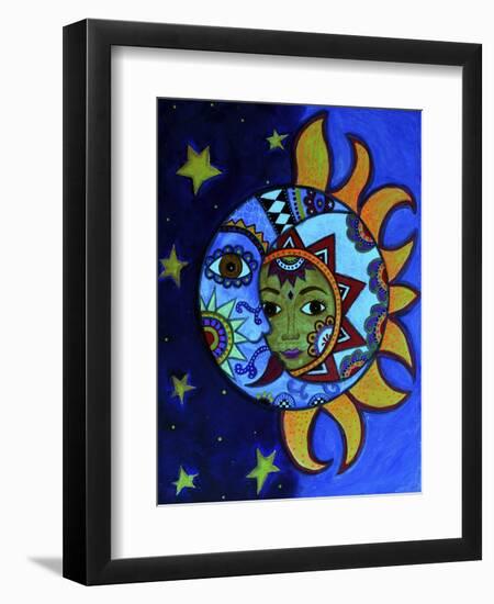La Luna El Sol Estrellado-Prisarts-Framed Premium Giclee Print