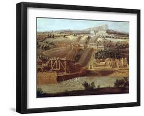 La Machine De Marly-Pierre Deni Martin the Younger-Framed Art Print