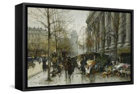 La Madelaine, Paris-Eugene Galien-Laloue-Framed Stretched Canvas