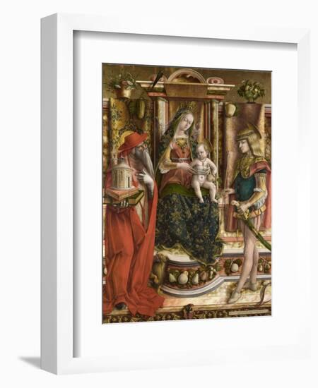 La Madonna Della Rondine (The Madonna of the Swallo), after 1490-Carlo Crivelli-Framed Giclee Print