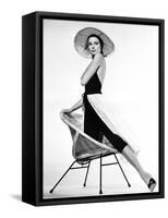 La Main au Collet TO CATCH A THIEF by AlfredHitchcock with Grace Kelly, 1955 (b/w photo)-null-Framed Stretched Canvas