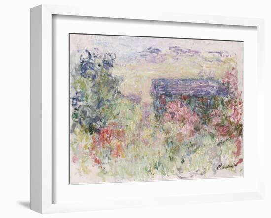 La Maison a Travers Les Roses, circa 1925-26-Claude Monet-Framed Giclee Print