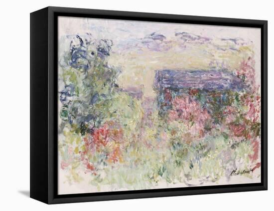 La Maison a Travers Les Roses, circa 1925-26-Claude Monet-Framed Stretched Canvas