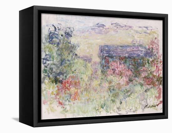 La Maison a Travers Les Roses, circa 1925-26-Claude Monet-Framed Stretched Canvas