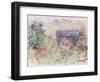 La Maison a Travers Les Roses, circa 1925-26-Claude Monet-Framed Premium Giclee Print