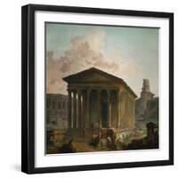 La Maison Carree a Nimes-Hubert Robert-Framed Giclee Print