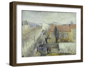 La maison de refuge du Bon Pasteur; vue de la place Denfert-Rochereau-Edouard Zawiski-Framed Giclee Print