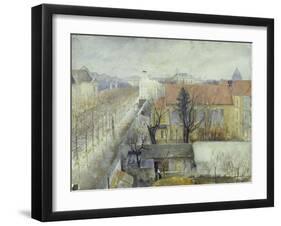 La maison de refuge du Bon Pasteur; vue de la place Denfert-Rochereau-Edouard Zawiski-Framed Giclee Print