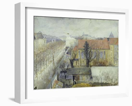 La maison de refuge du Bon Pasteur; vue de la place Denfert-Rochereau-Edouard Zawiski-Framed Giclee Print