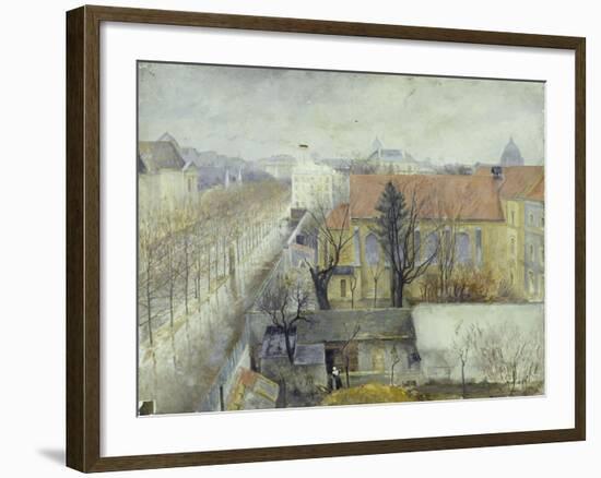 La maison de refuge du Bon Pasteur; vue de la place Denfert-Rochereau-Edouard Zawiski-Framed Giclee Print