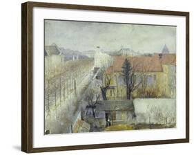 La maison de refuge du Bon Pasteur; vue de la place Denfert-Rochereau-Edouard Zawiski-Framed Giclee Print