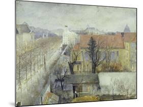 La maison de refuge du Bon Pasteur; vue de la place Denfert-Rochereau-Edouard Zawiski-Mounted Giclee Print