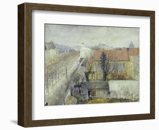 La maison de refuge du Bon Pasteur; vue de la place Denfert-Rochereau-Edouard Zawiski-Framed Giclee Print