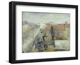 La maison de refuge du Bon Pasteur; vue de la place Denfert-Rochereau-Edouard Zawiski-Framed Giclee Print