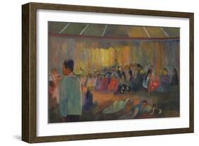 La Maison Des Chants (Te Fare Hymenee), 1892-Paul Gauguin-Framed Giclee Print