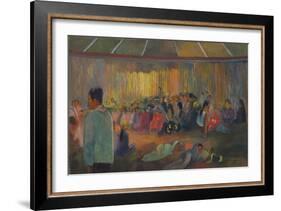 La Maison Des Chants (Te Fare Hymenee), 1892-Paul Gauguin-Framed Giclee Print