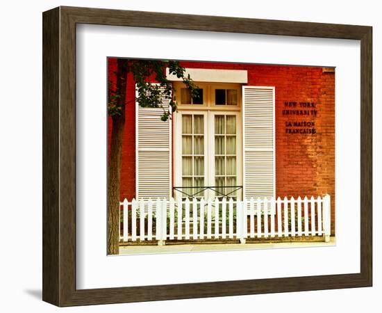 La Maison Française of New York University (Nyu), Greenwich Village, Manhattan, NYC, US, Art Colors-Philippe Hugonnard-Framed Photographic Print