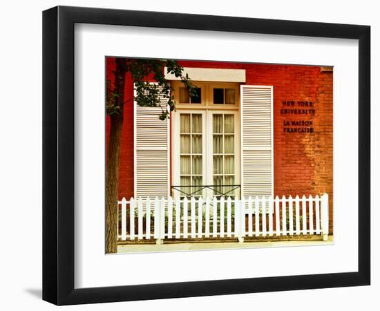 La Maison Française of New York University (Nyu), Greenwich Village, Manhattan, NYC, US, Art Colors-Philippe Hugonnard-Framed Photographic Print