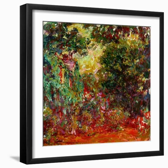 La maison vu du jardin aux roses,1922-1924 Canvas 89 x 92 cm Inv. 5108.-Claude Monet-Framed Giclee Print