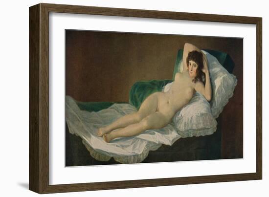 'La Maja Desnuda', (The Naked Maja), c.1797-1800, (c1934)-Francisco Goya-Framed Giclee Print