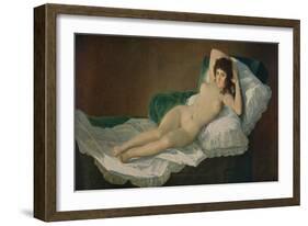 'La Maja Desnuda', (The Naked Maja), c.1797-1800, (c1934)-Francisco Goya-Framed Giclee Print