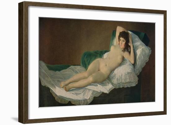 'La Maja Desnuda', (The Naked Maja), c.1797-1800, (c1934)-Francisco Goya-Framed Giclee Print