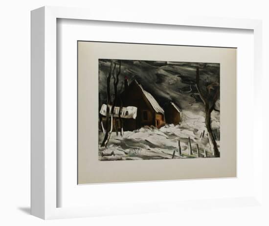 La Maladrerie Sous la Neige, 1956-Maurice De Vlaminck-Framed Collectable Print