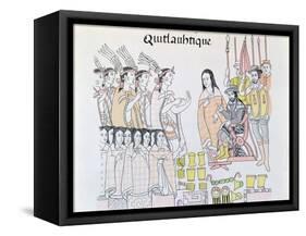 La Malinche Acting as Interpreter During the Presentation of Women and Gold-null-Framed Stretched Canvas