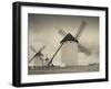 La Mancha Windmills, Campo De Criptana, Castile-La Mancha Region, Spain-Walter Bibikow-Framed Premium Photographic Print