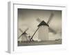 La Mancha Windmills, Campo De Criptana, Castile-La Mancha Region, Spain-Walter Bibikow-Framed Premium Photographic Print