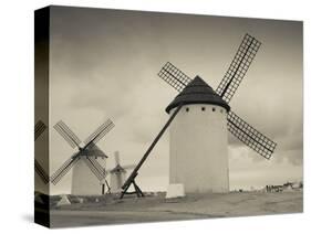 La Mancha Windmills, Campo De Criptana, Castile-La Mancha Region, Spain-Walter Bibikow-Stretched Canvas