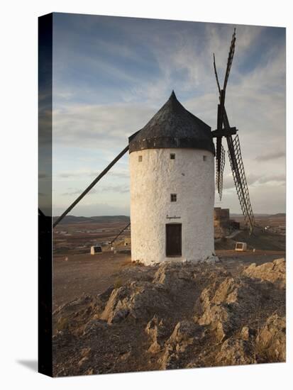 La Mancha Windmills, Consuegra, Castile-La Mancha Region, Spain-Walter Bibikow-Stretched Canvas