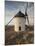 La Mancha Windmills, Consuegra, Castile-La Mancha Region, Spain-Walter Bibikow-Mounted Premium Photographic Print