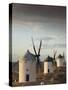 La Mancha Windmills, Consuegra, Castile-La Mancha Region, Spain-Walter Bibikow-Stretched Canvas