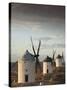 La Mancha Windmills, Consuegra, Castile-La Mancha Region, Spain-Walter Bibikow-Stretched Canvas