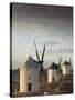 La Mancha Windmills, Consuegra, Castile-La Mancha Region, Spain-Walter Bibikow-Stretched Canvas