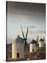 La Mancha Windmills, Consuegra, Castile-La Mancha Region, Spain-Walter Bibikow-Stretched Canvas