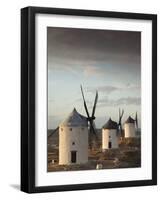 La Mancha Windmills, Consuegra, Castile-La Mancha Region, Spain-Walter Bibikow-Framed Photographic Print