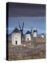 La Mancha Windmills, Consuegra, Castile-La Mancha Region, Spain-Walter Bibikow-Stretched Canvas