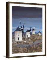 La Mancha Windmills, Consuegra, Castile-La Mancha Region, Spain-Walter Bibikow-Framed Premium Photographic Print