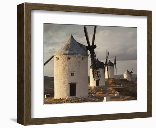 La Mancha Windmills, Consuegra, Castile-La Mancha Region, Spain-Walter Bibikow-Framed Photographic Print